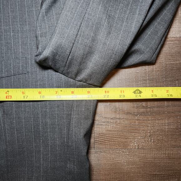 BROOKS BROTHERS Men’s 3-Piece Suit Jacket Vest Pants 42R Grey Wool Striped USA - Picture 8 of 16